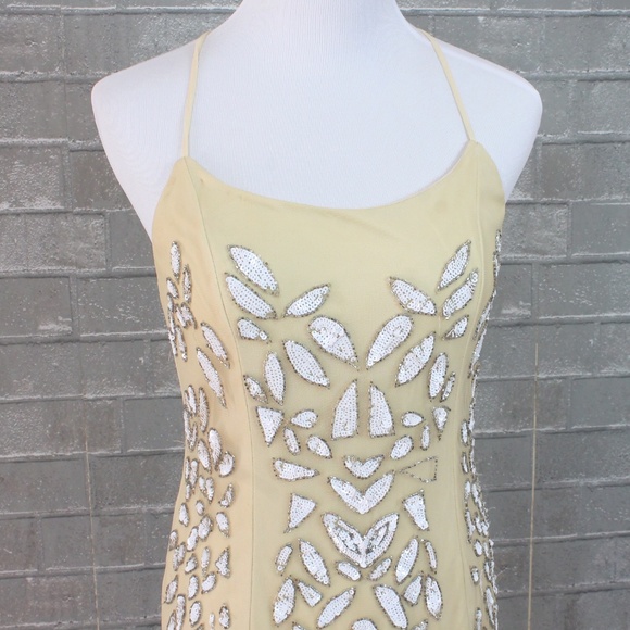 X by NBD Madeline Beaded Mini Dress Ivory NWT - Picture 4 of 8